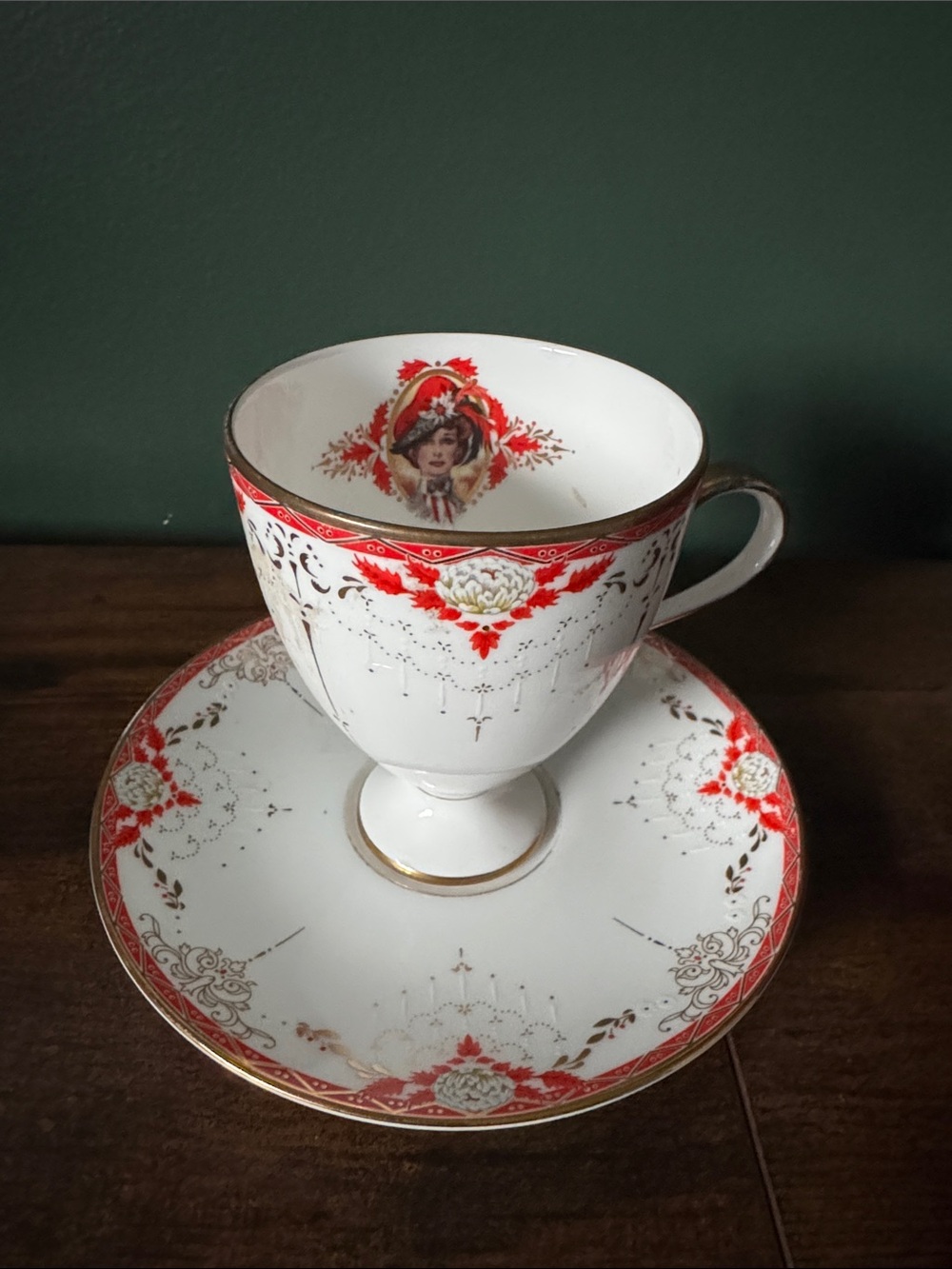 Avon 1997 Honor Society Mrs Albee Teacup Saucer Nikko Japan Decorative Porcelain